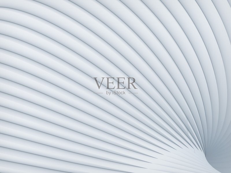 白色条纹图案的未来主义背景。3 d渲染图正版图片素材