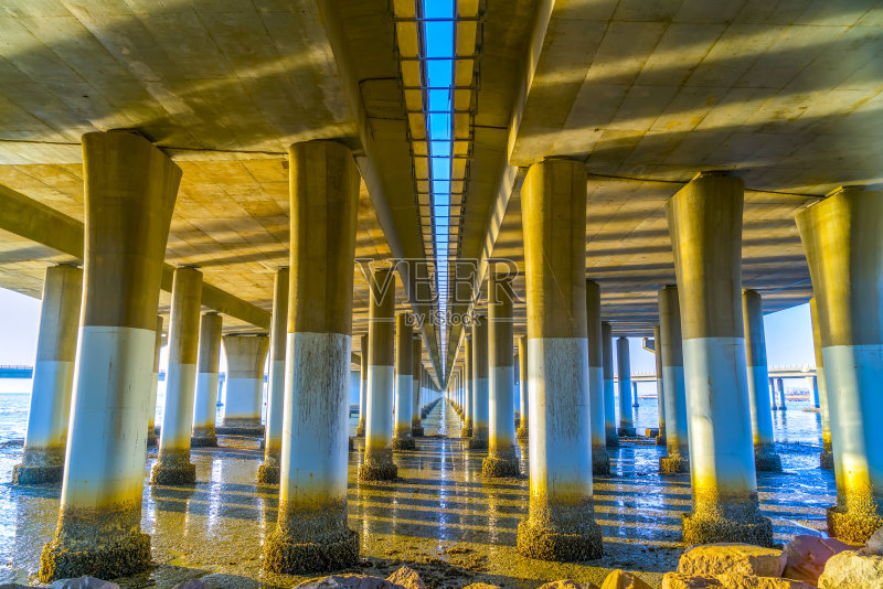 青岛胶州湾大桥正版图片素材