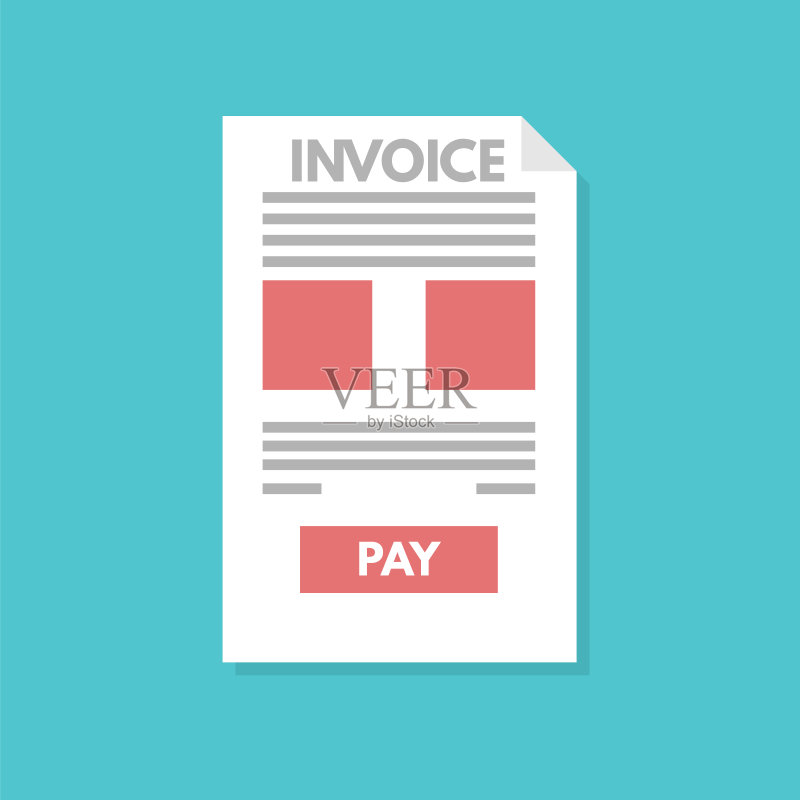 网上纳税，付款，发票。财务会计。矢量图正版插画素材