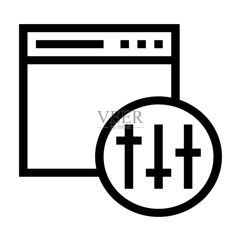 Web均衡器细线矢量图标图标素材