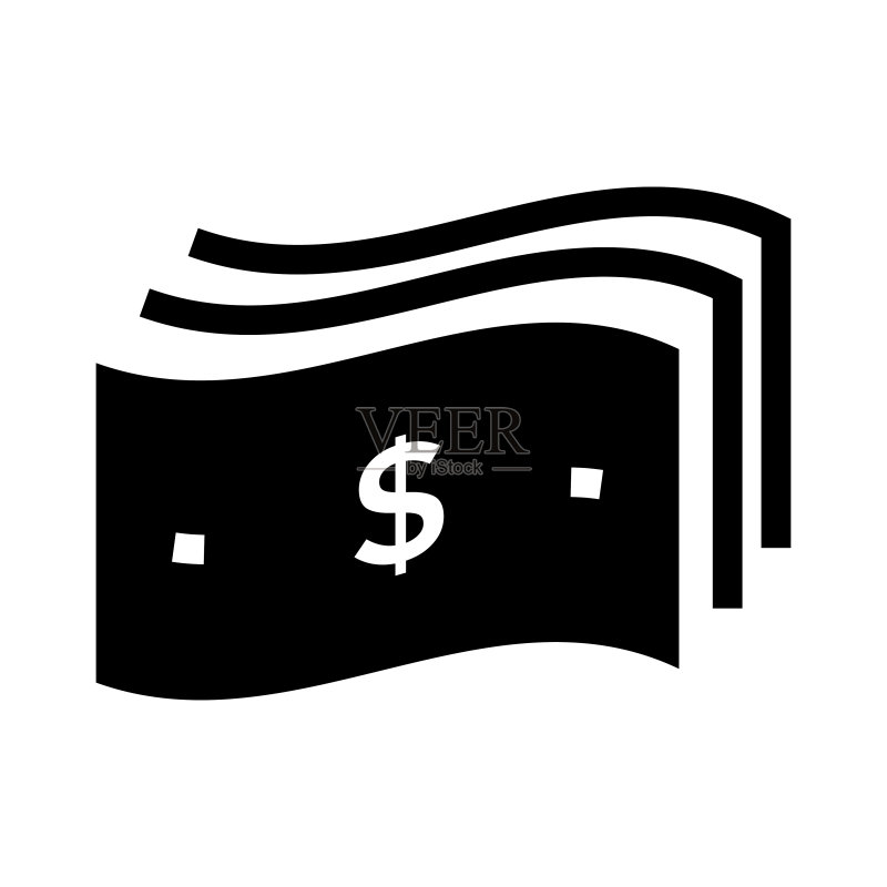 美元货币细线矢量图标图标素材