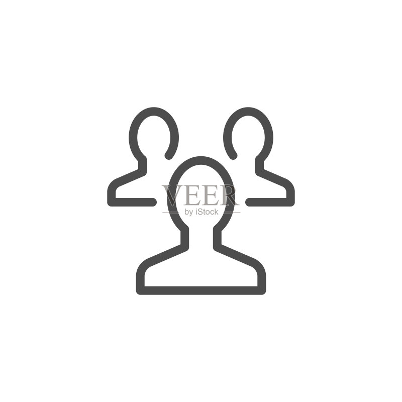 人群线性图标图标素材