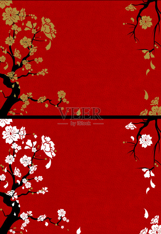 中国新年背景/卡片正版插画素材