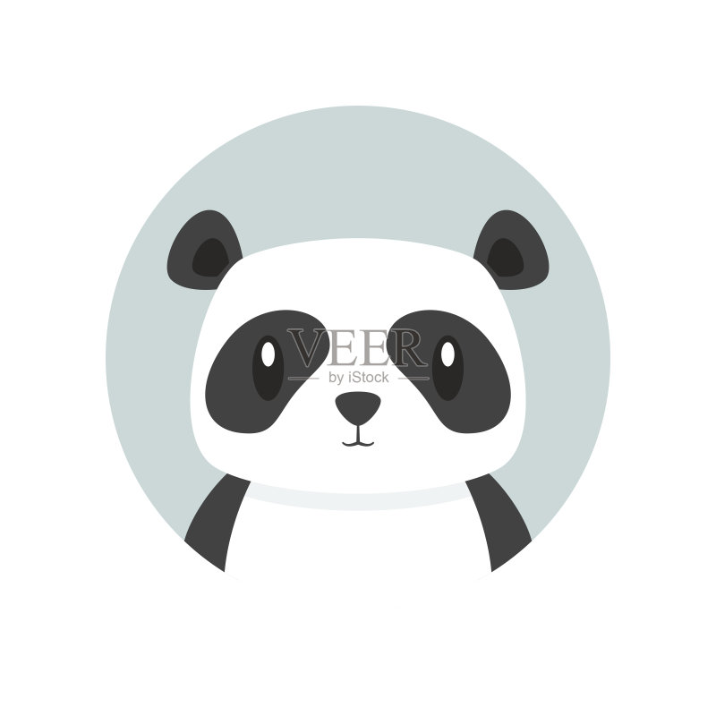 熊猫图标矢量正版元素素材
