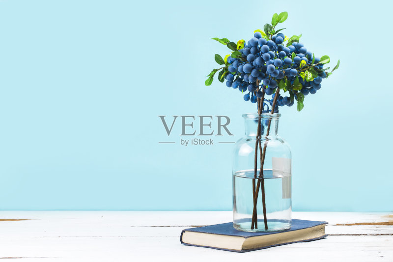 一串蓝莓正版图片素材