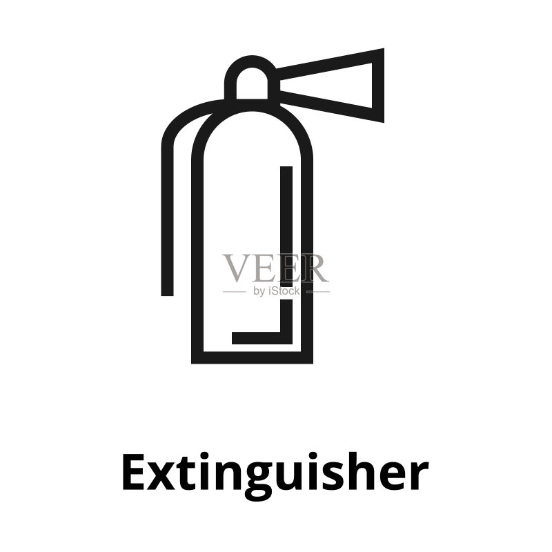 灭火器线性图标图标素材