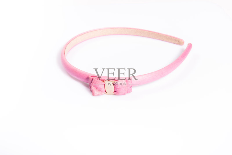 粉红色的儿童发夹。正版图片素材