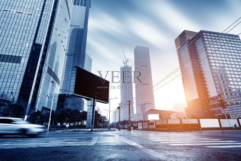 中国西安的摩天大楼正版图片素材