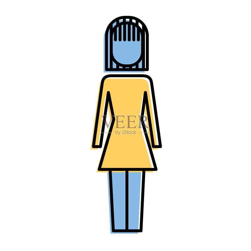 商务女人人物象形图图标图标素材