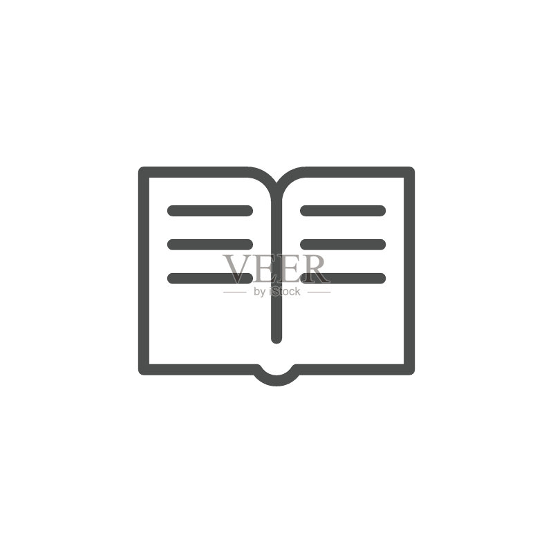 书本线性图标图标素材