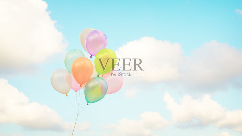 多色的气球正版图片素材