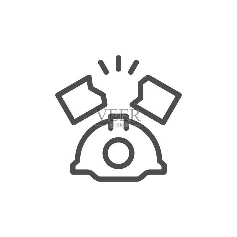 工业事故线性图标图标素材