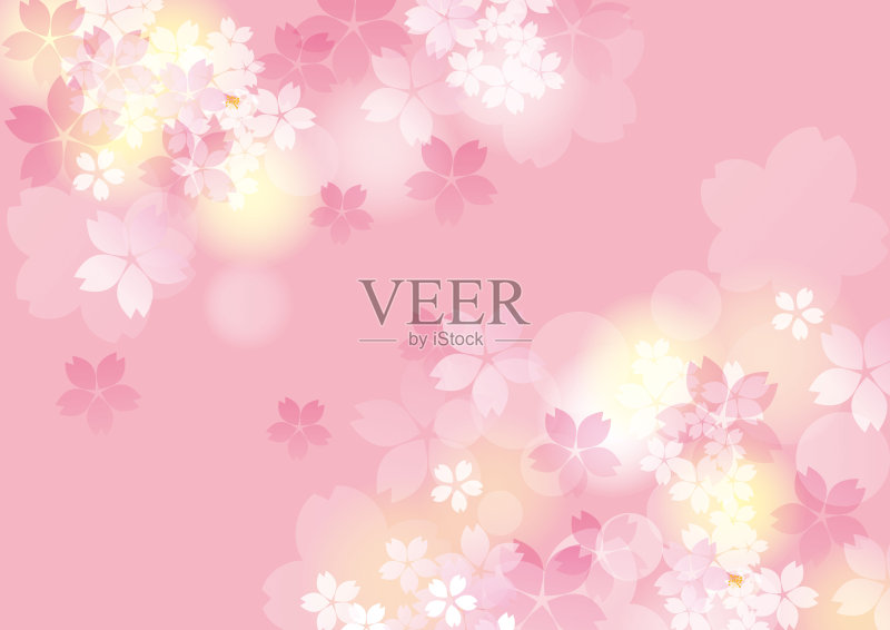 这是日本一种美丽的樱花正版插画素材