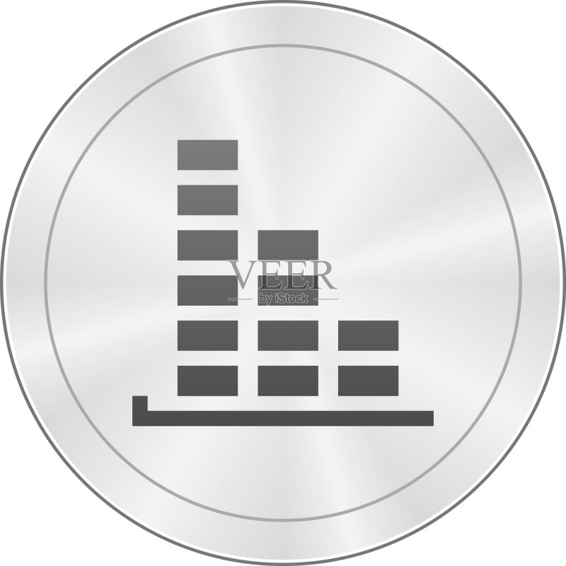 圆形按钮上的条形图图标 - SharpSeries图标素材