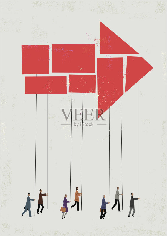 一个方向正版插画素材