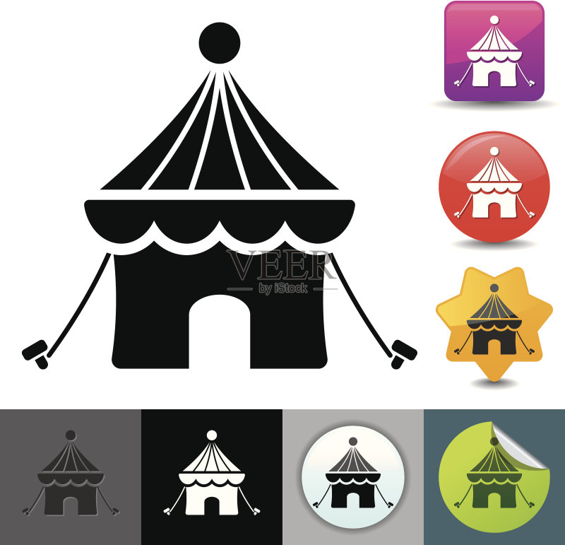 马戏团帐篷图标图标素材