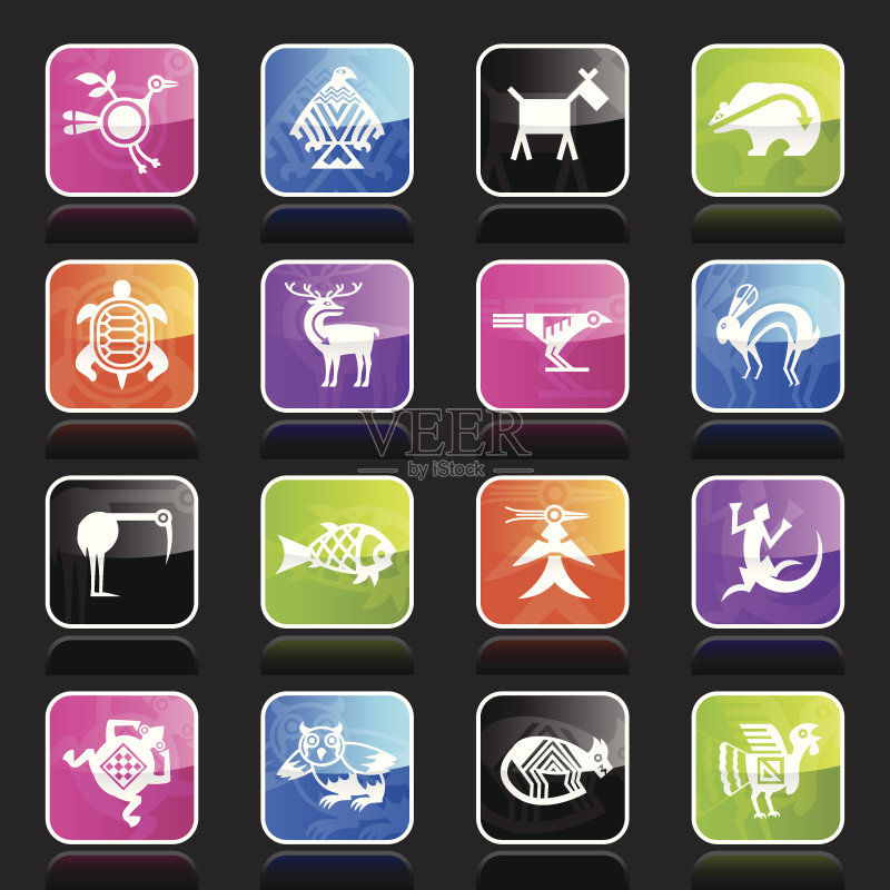 Ubergloss图标 - 印度部落动物图标素材