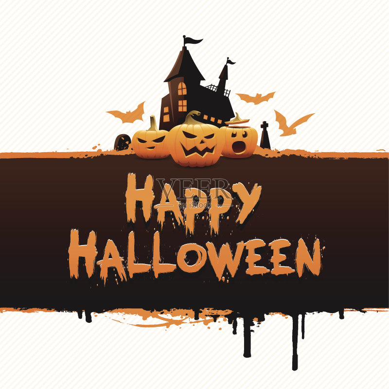 万圣节的旗帜正版插画素材