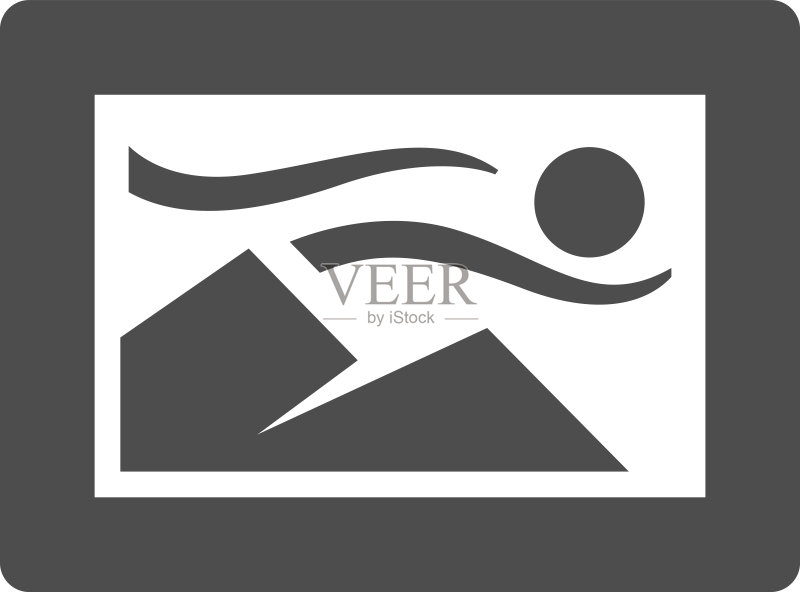 黑白画框图标图标素材