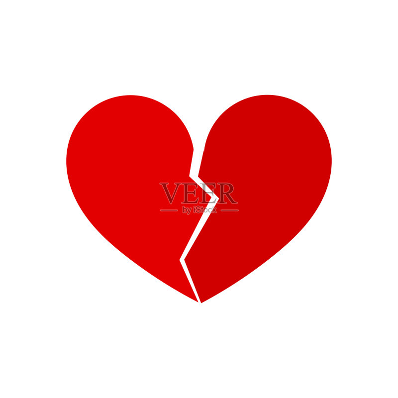 破碎的心正版插画素材