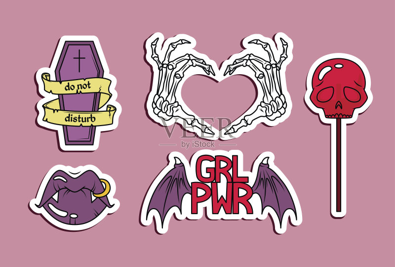 时装补丁正版插画素材