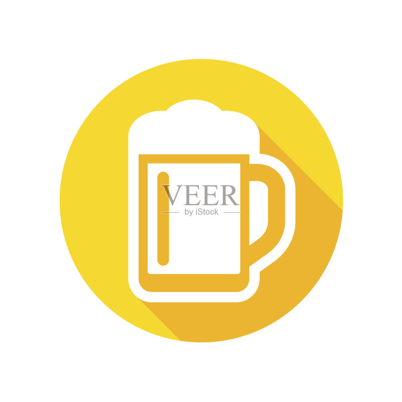 扁平风格啤酒图标矢量素材图标素材