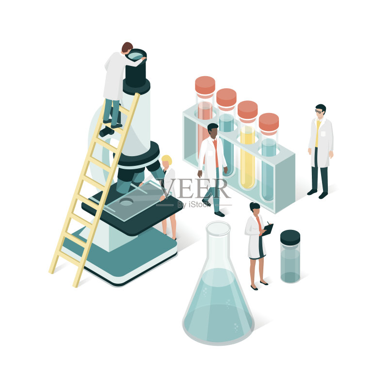 科学研究插画图片素材