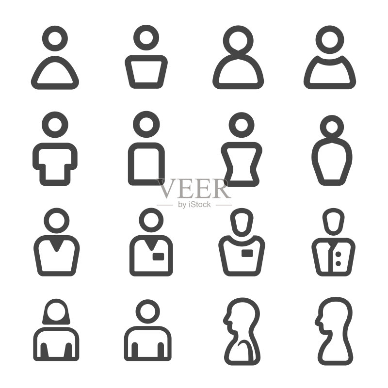 人物，用户，人物线条图标图标素材