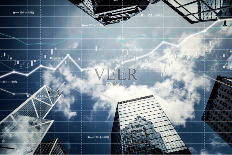 背景:股票市场与金融经济正版图片素材