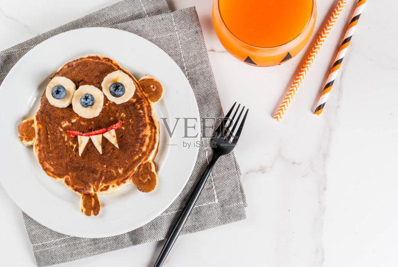 万圣节的搞笑煎饼正版图片素材