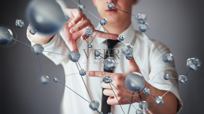科学和医学领域的创新技术。技术连接。安全的概念正版图片素材