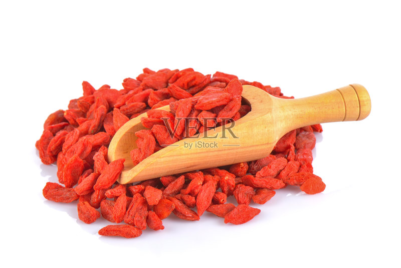 干枸杞木勺正版图片素材