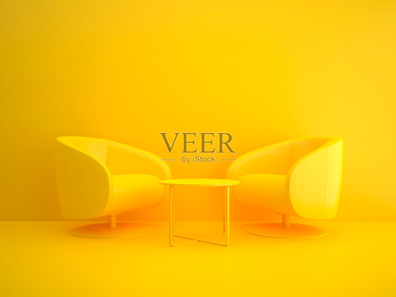 黄色会议桌正版图片素材