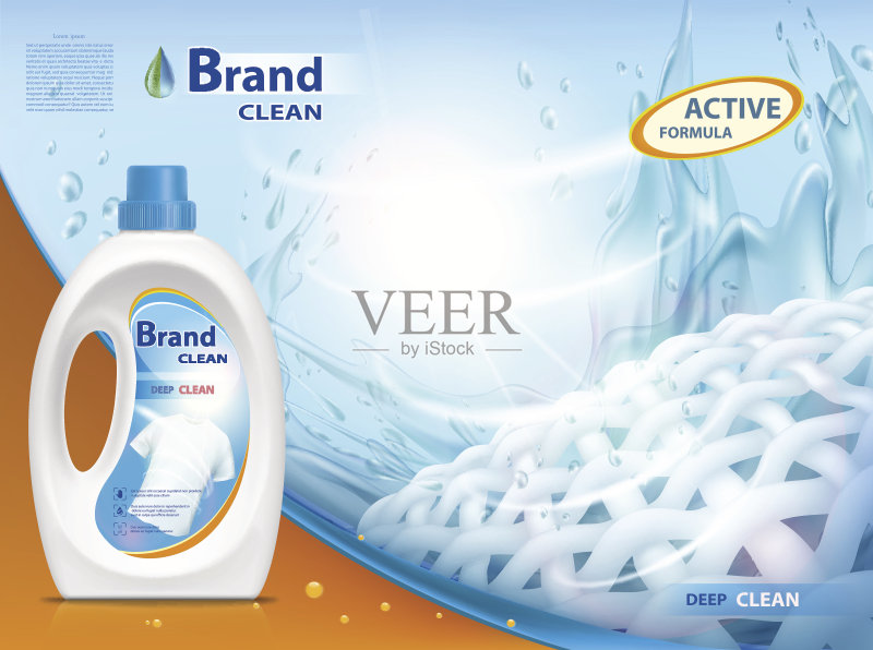 模型包装与标签设计正版插画素材