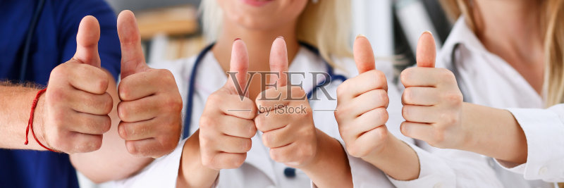 医生臂组显示可以或确认迹象正版图片素材