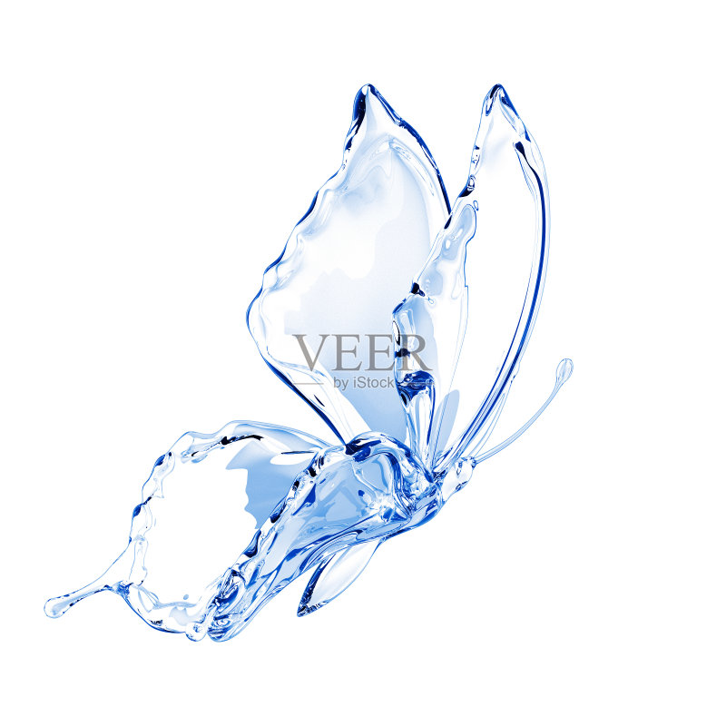 水的蝴蝶正版图片素材