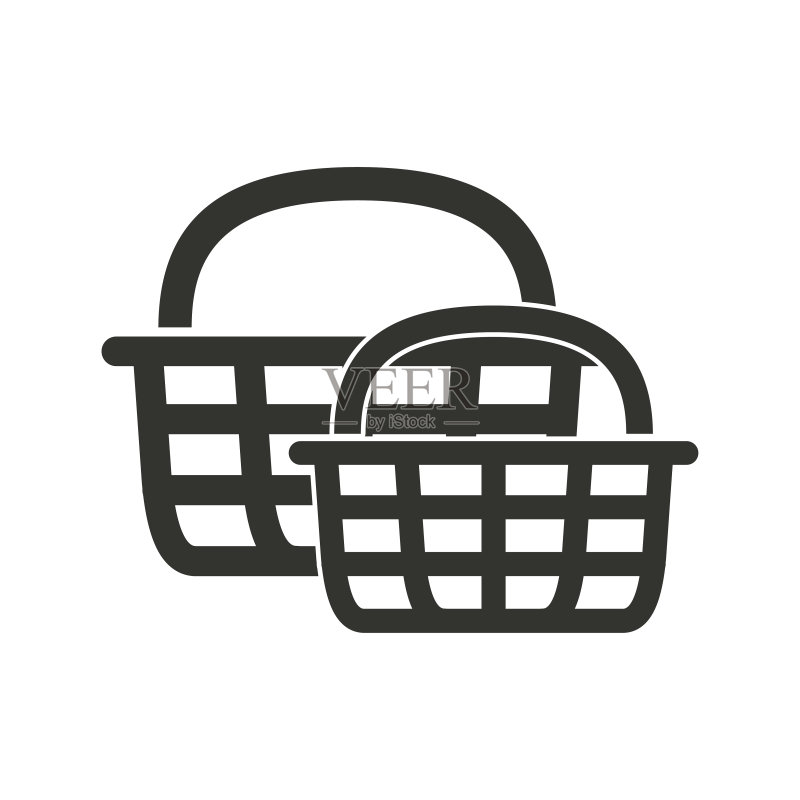 购物篮矢量图标图标素材
