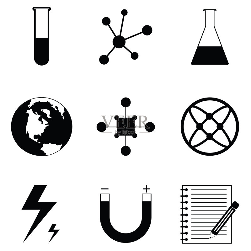 科学图标集图标素材