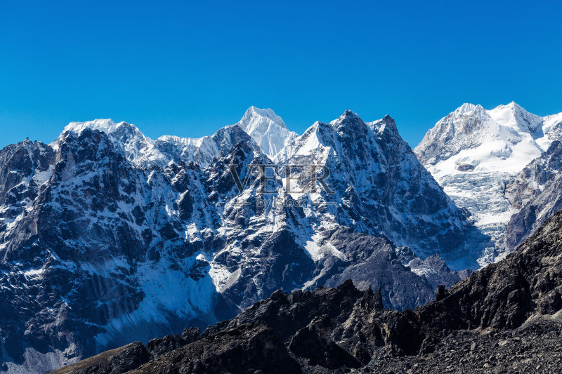 喜马拉雅山的雪山正版图片素材