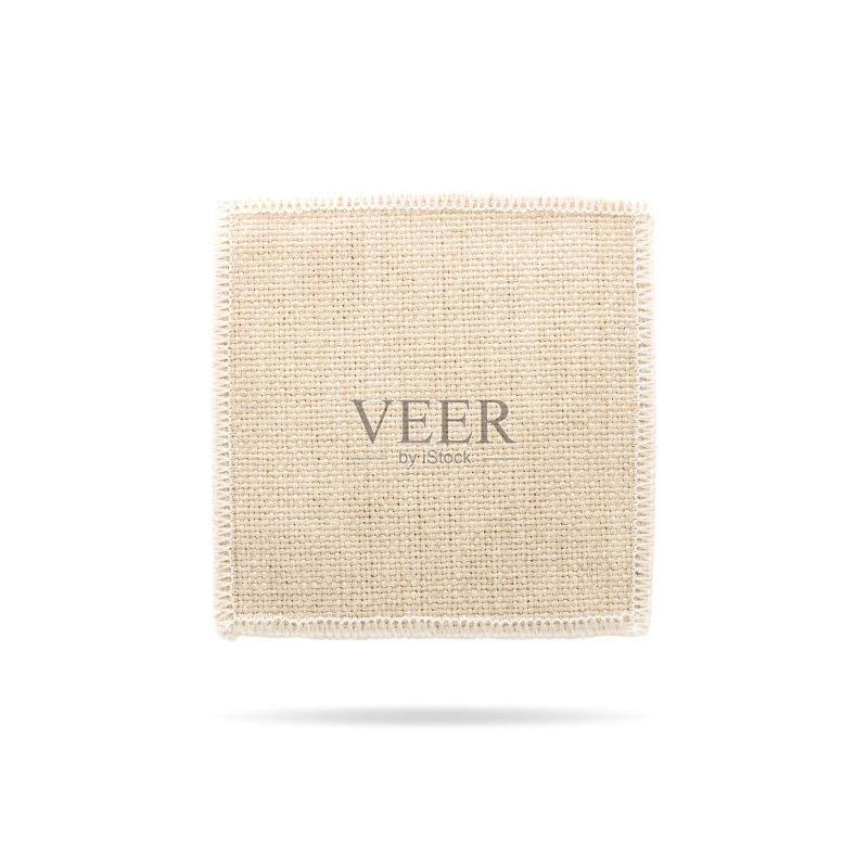 方形过山车在孤立的背景与剪切路径。织物垫放你的马克杯或杯子。正版图片素材