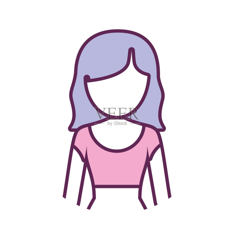 女性头像图标图标素材