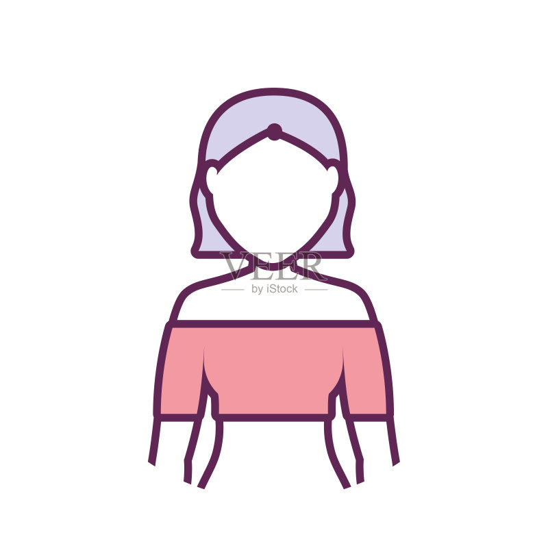女性头像图标图标素材