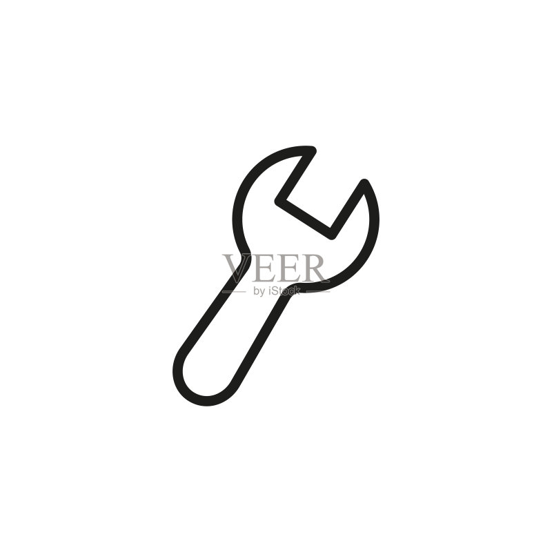 扳手线条图标图标素材