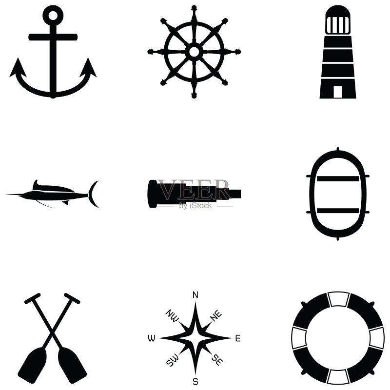 航海图标合集图标素材
