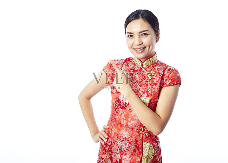中国新年亚洲女孩正版图片素材