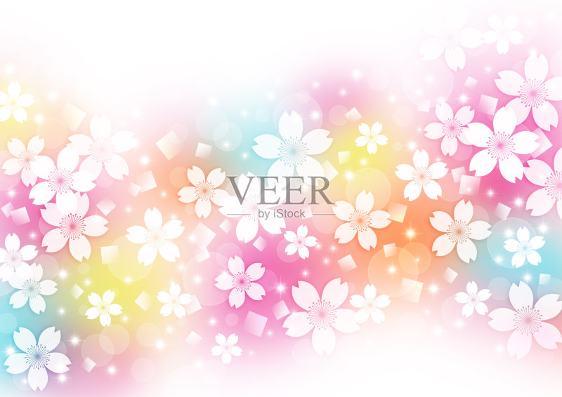 樱花的背景正版插画素材