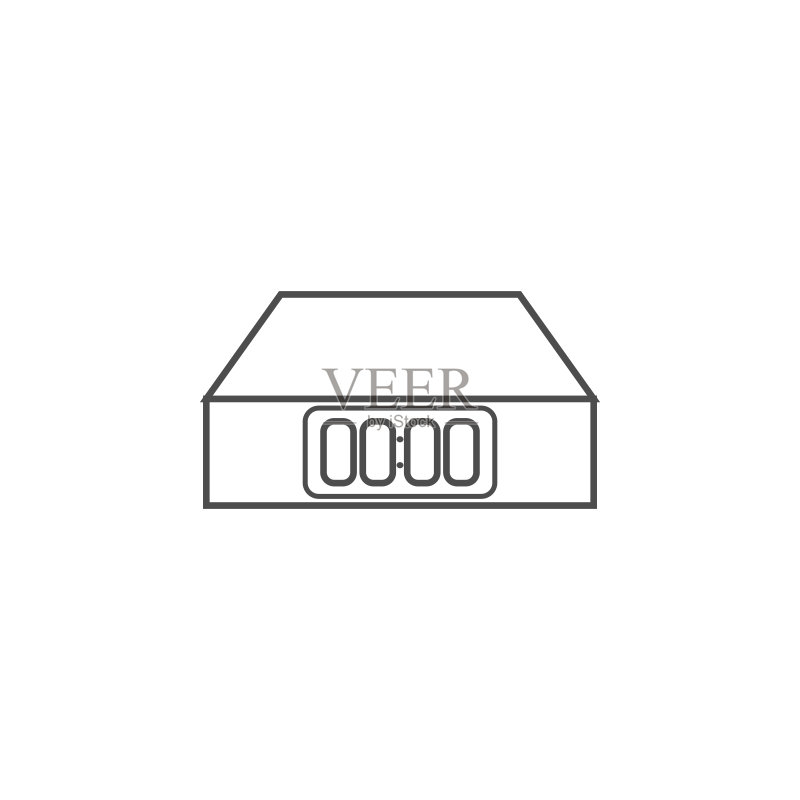 电子闹钟图标。移动概念和Web应用程序的元素。网站设计和开发、应用程序开发的细线图标。高级图标图标素材