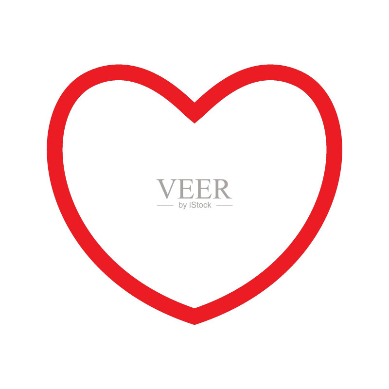 大红色的心正版插画素材