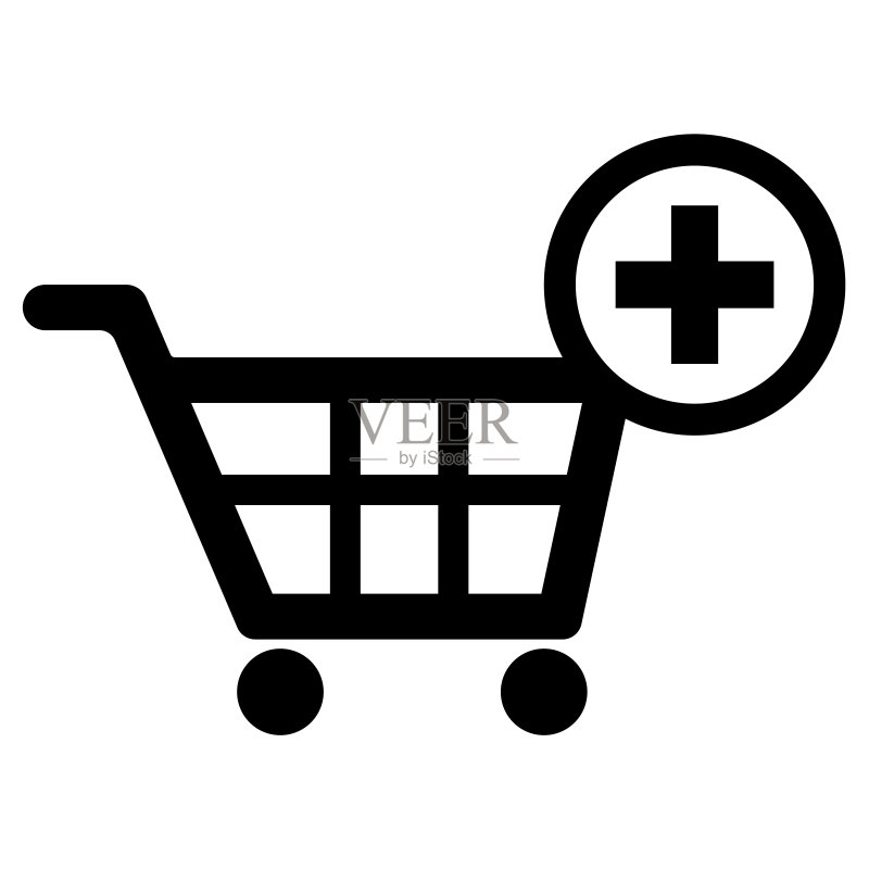 购物车加号购物矢量图标图标素材