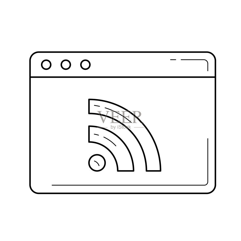 RSS线条图标图标素材